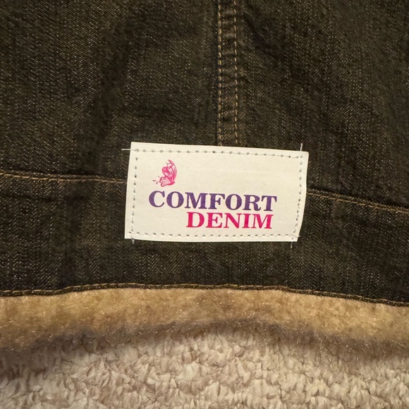 Comfort Denim Brown Denim Jacket with Faux Fur Trim Size XL Made In Pakistan. - Picture 13 of 13